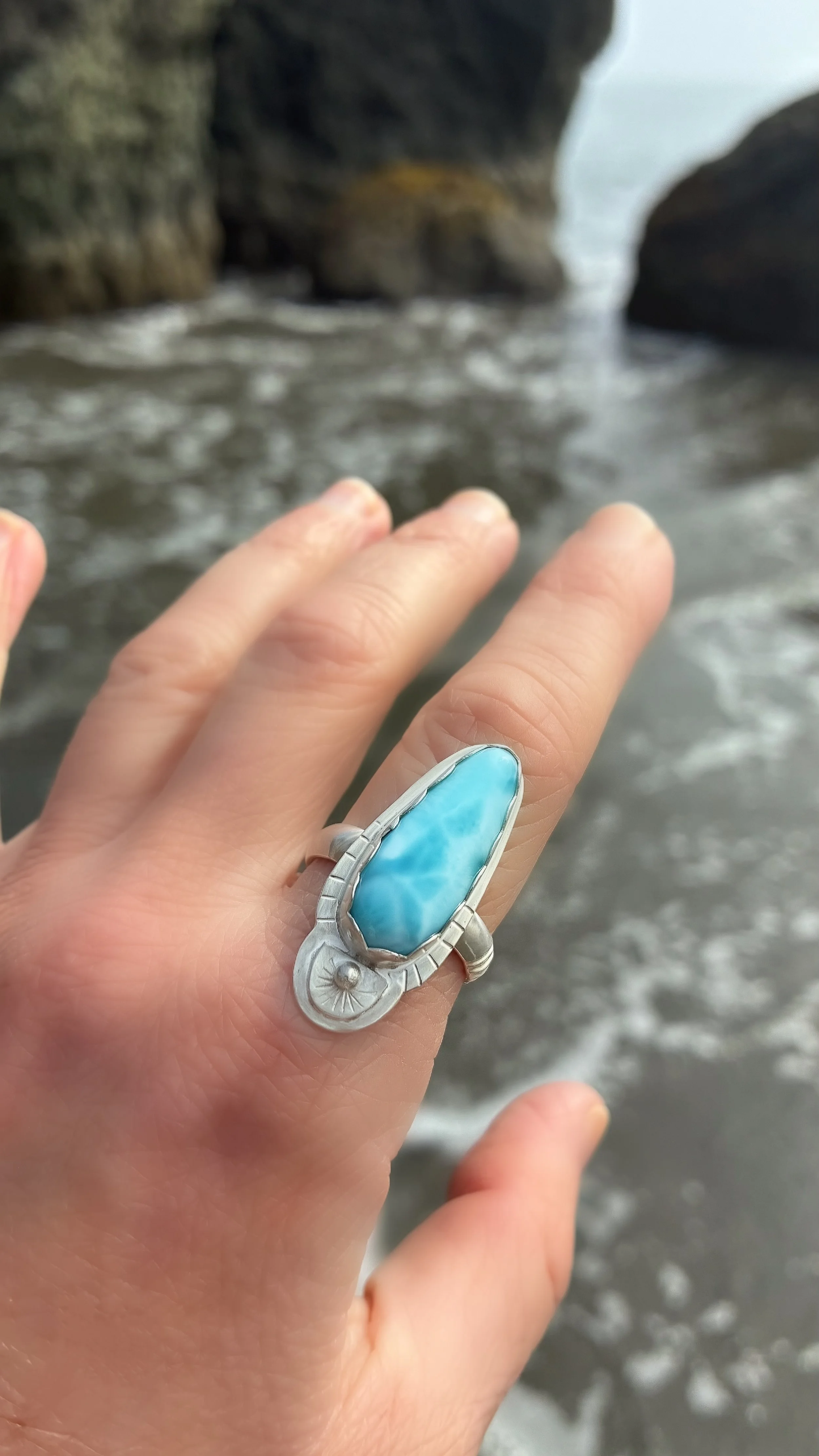 Larimar Staped Tab Ring .jpeg