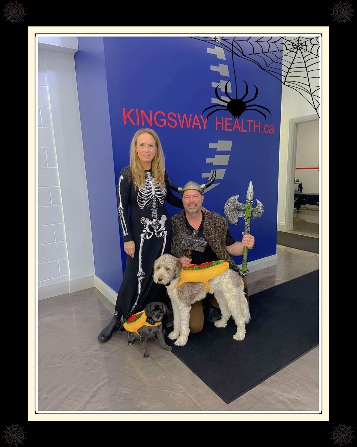 Happy Halloween! 🕷️🎃⁠
⁠
We hope everyone has a happy, healthy and safe Halloween.⁠
From everyone @kingswayhealth.⁠
⁠
#animalchiropractic #healthypets #caninerehabilitation #caninerehab #doghealth #petcare #dogrehabilitation #mimicobythelake #mimico