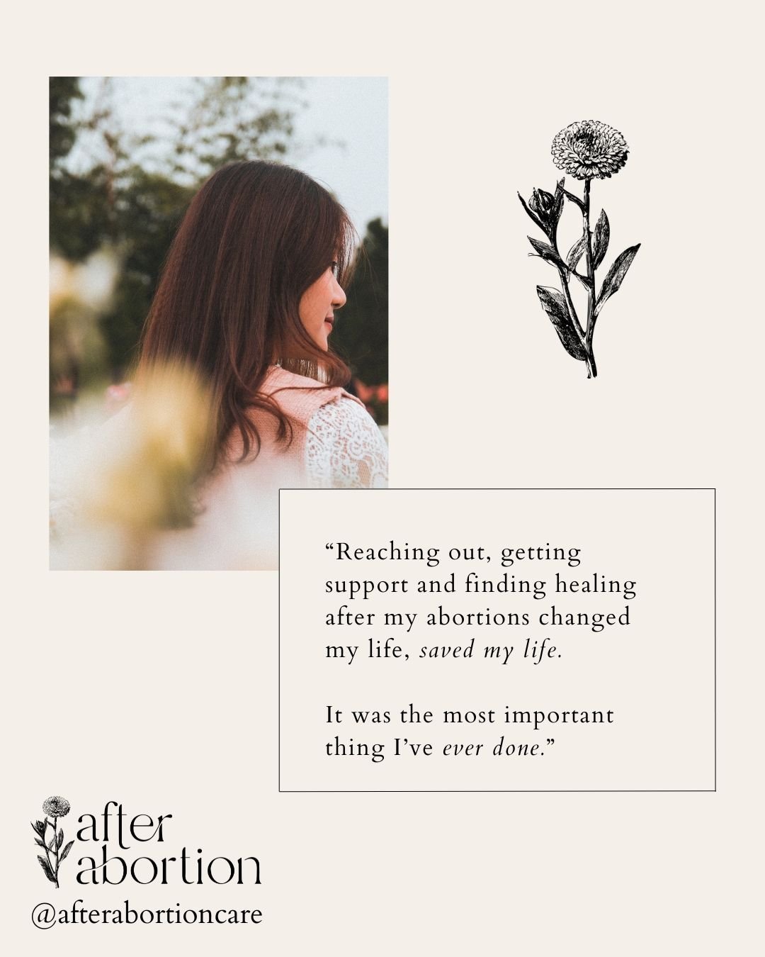 Many have walked before you and found peace. You can too. 💜

For more info, email us at info@helpafterabortion.org or call us at 703.841.2504. We are here for you. 

#afterabortioncare
#wecare
#youarenotalone