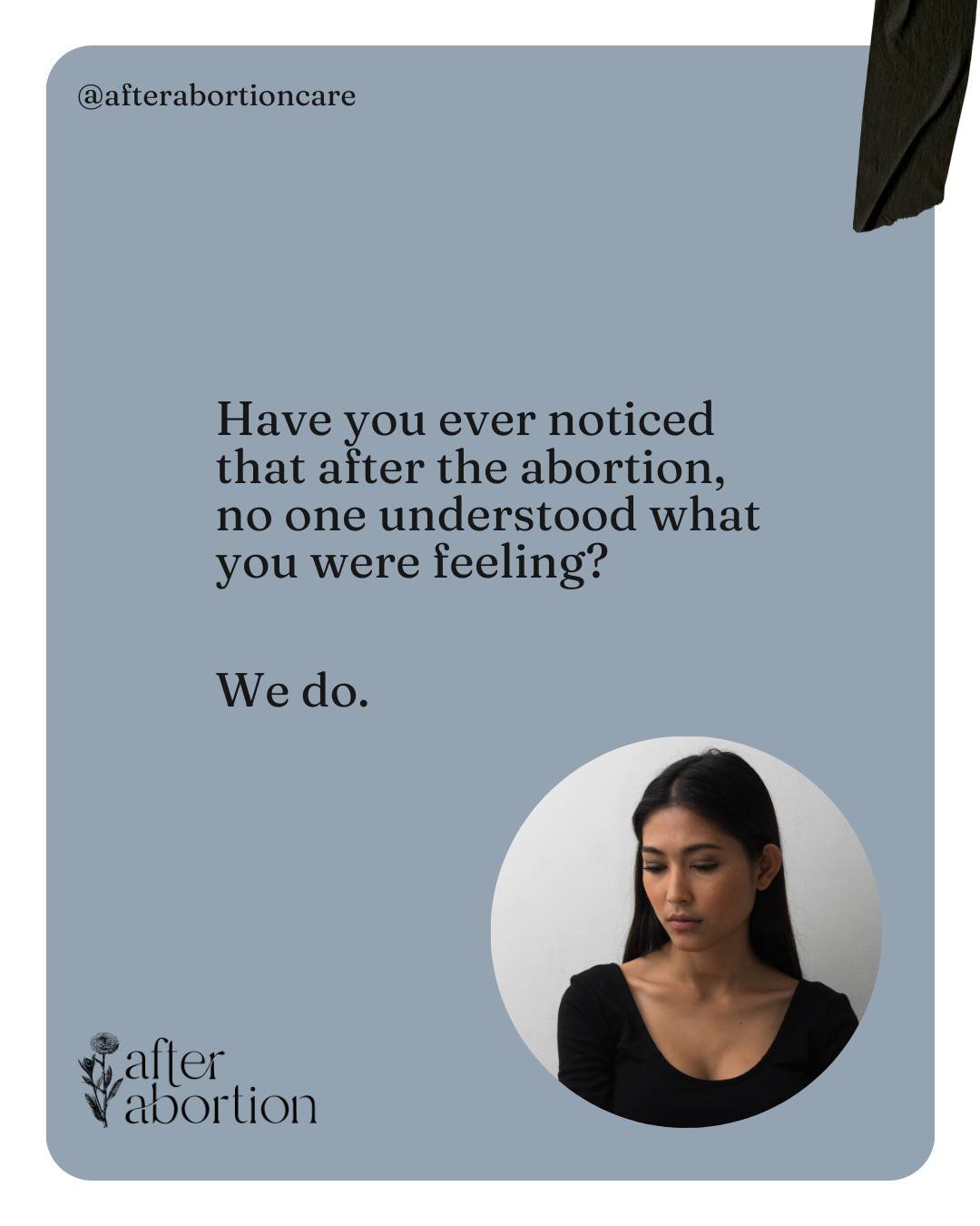 On June 1st, come join a community of others who share your experience and discover that you are not alone. 

To learn more: www: helpafterabortion.org, call us at 703.841.2504, or email us at info@helpafterabortion.org.

#youarenotalone
#afteraborti