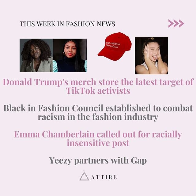 From sabotaging the sale of &quot;Make America Great Again&quot; hats to keeping fashion brands accountable to their diversity claims, activism in the fashion industry is taking many forms. Swipe to catch up on what happened this week!⁠⁣⁠⠀
⁠⁣⁠⠀
💭Wha