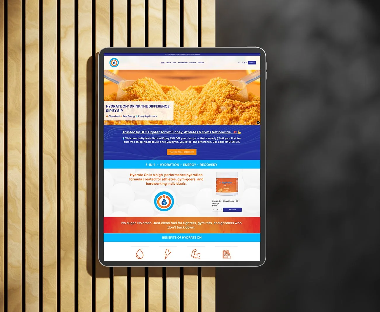 Hydration Powder E-Commerce Website Design - Vero Beach 