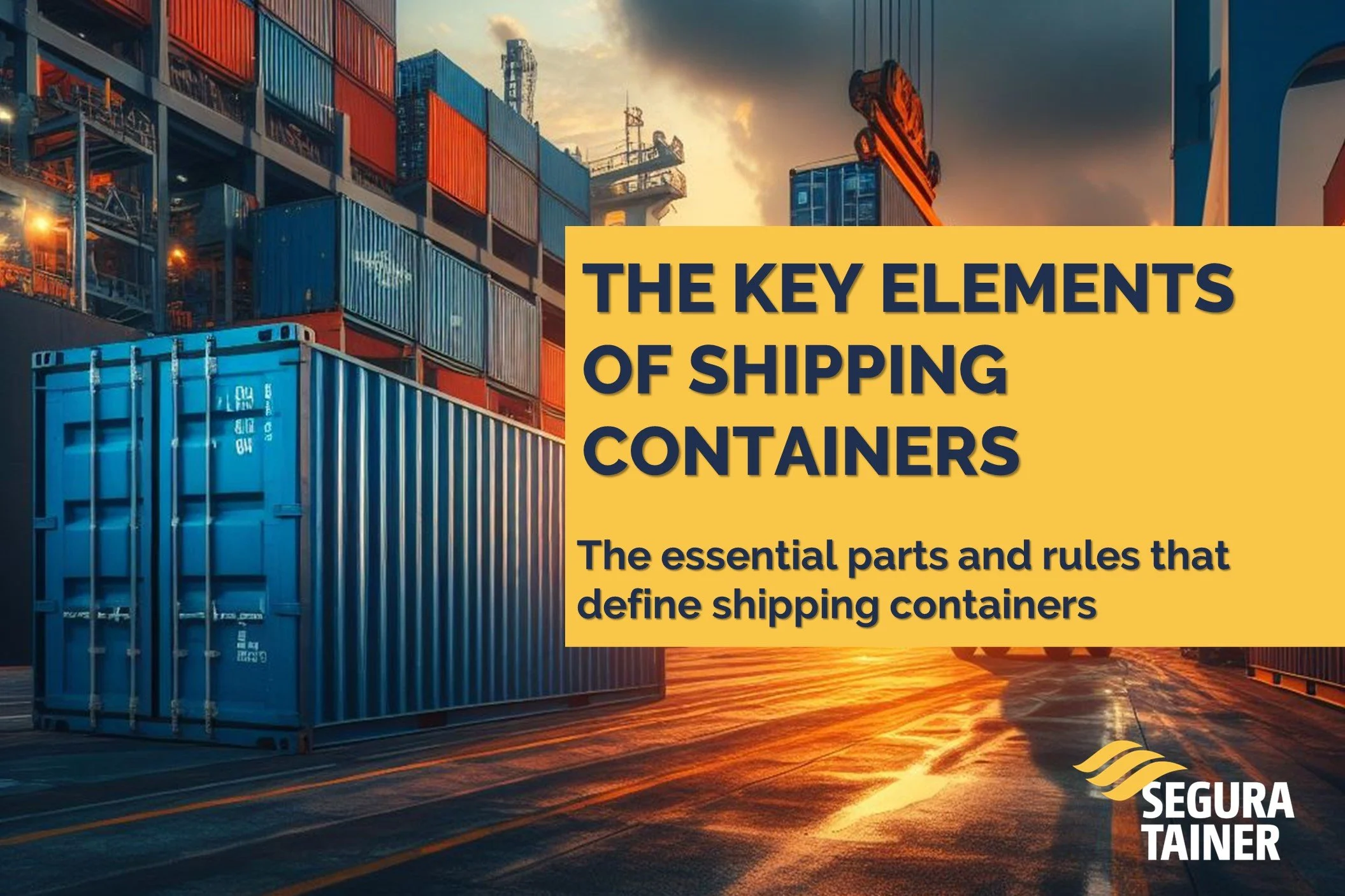 What are the key elements of a shipping container?