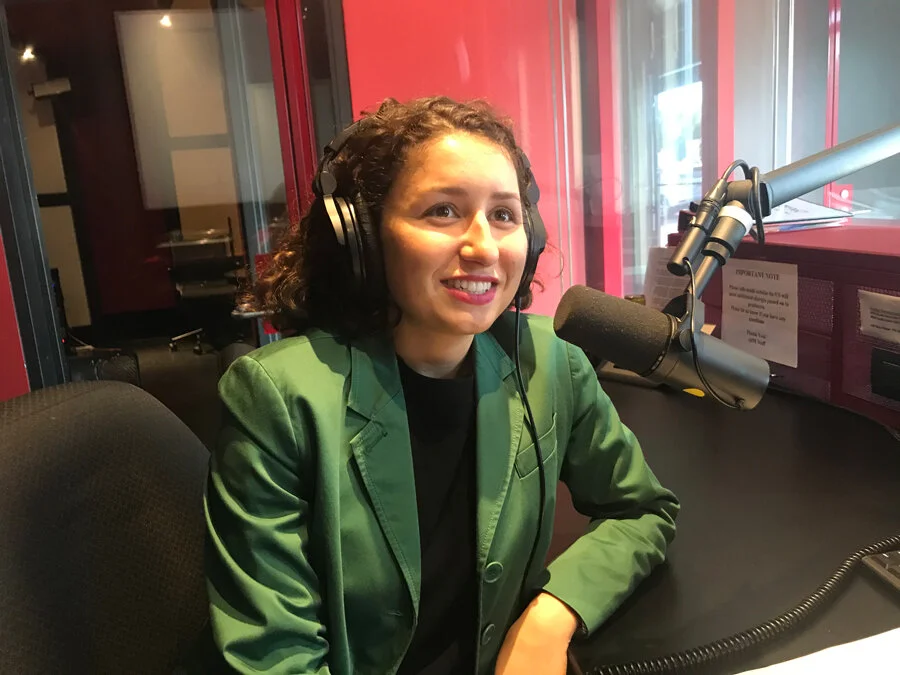 Emily’s first time on live radio and a podcast.