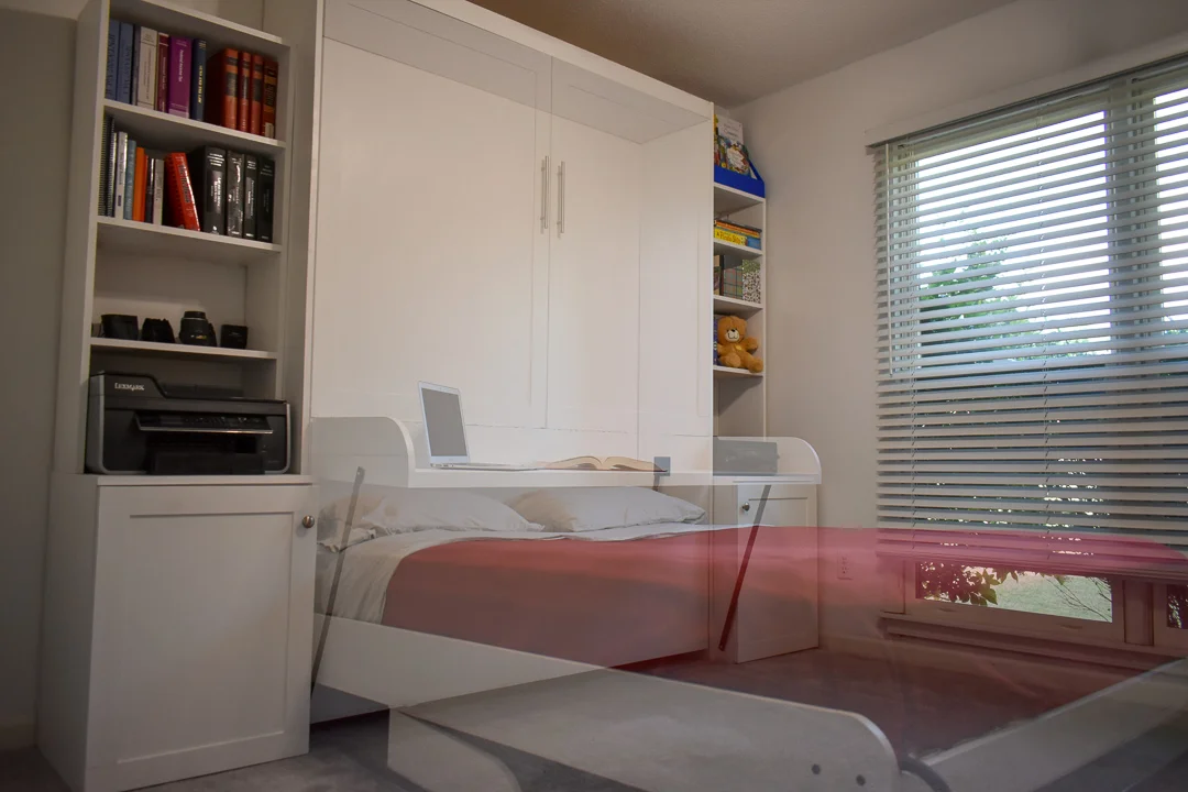 Murphy Bed Featuring a Stay Level Desk  