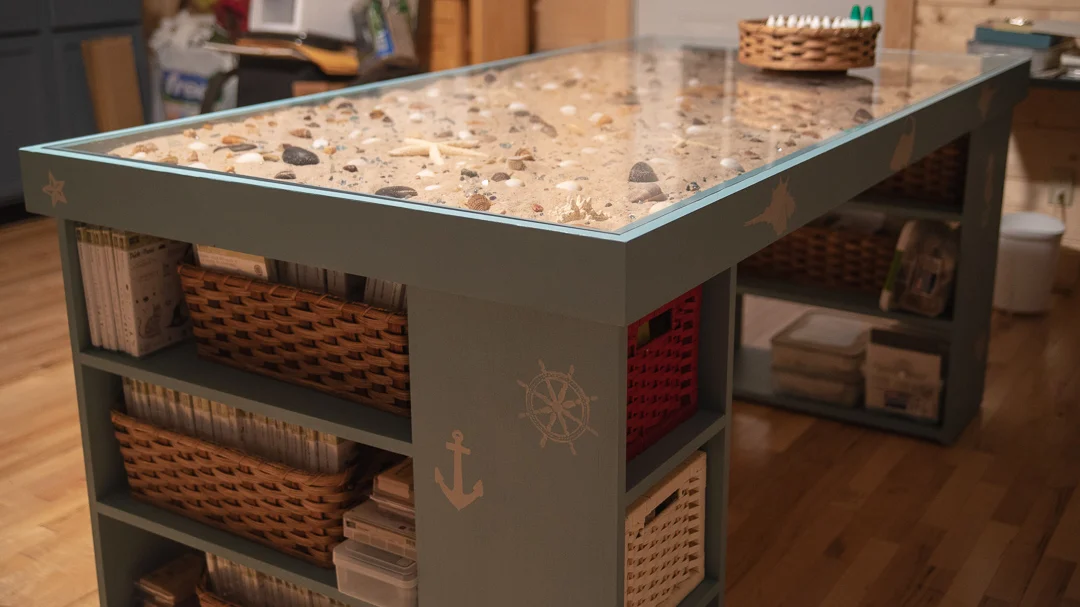 How To Make a Craft Table with a Seascape  