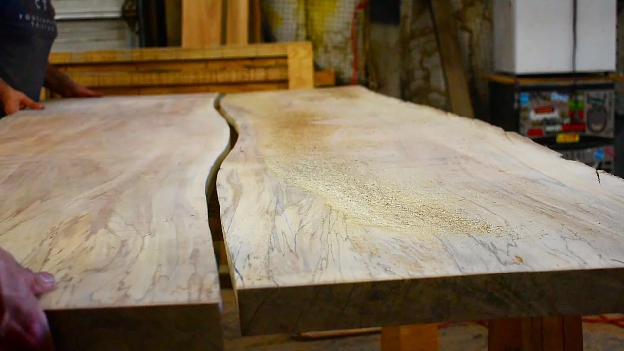 Joining Boards on a Curve | How to Make a Slab Table Top  