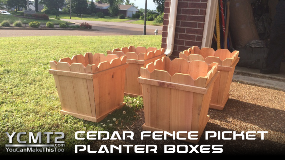 Cedar Fence Picket Planters Youcanmakethistoo - Cedar Fence Picket Garden Box