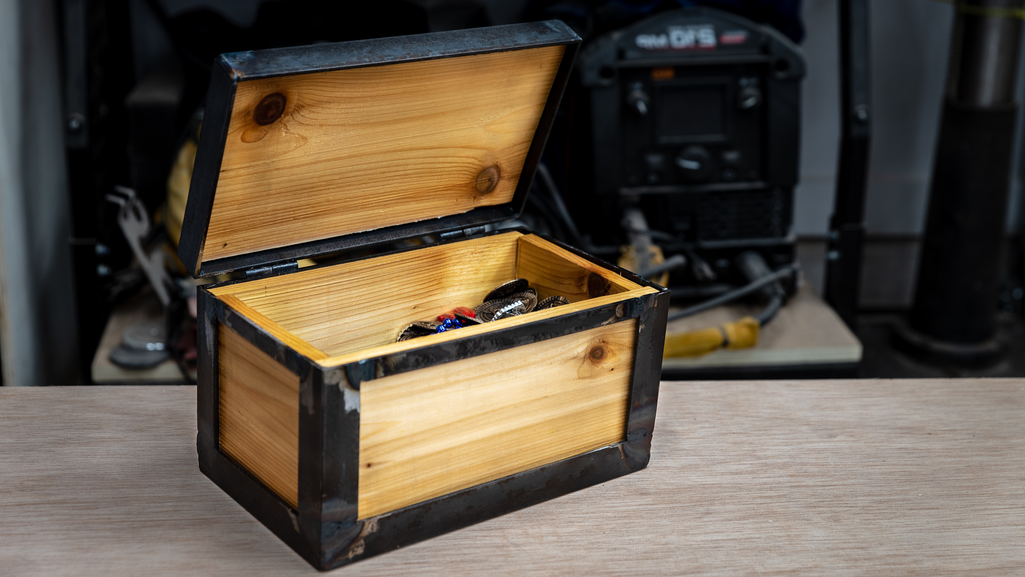 kids wooden treasure chest