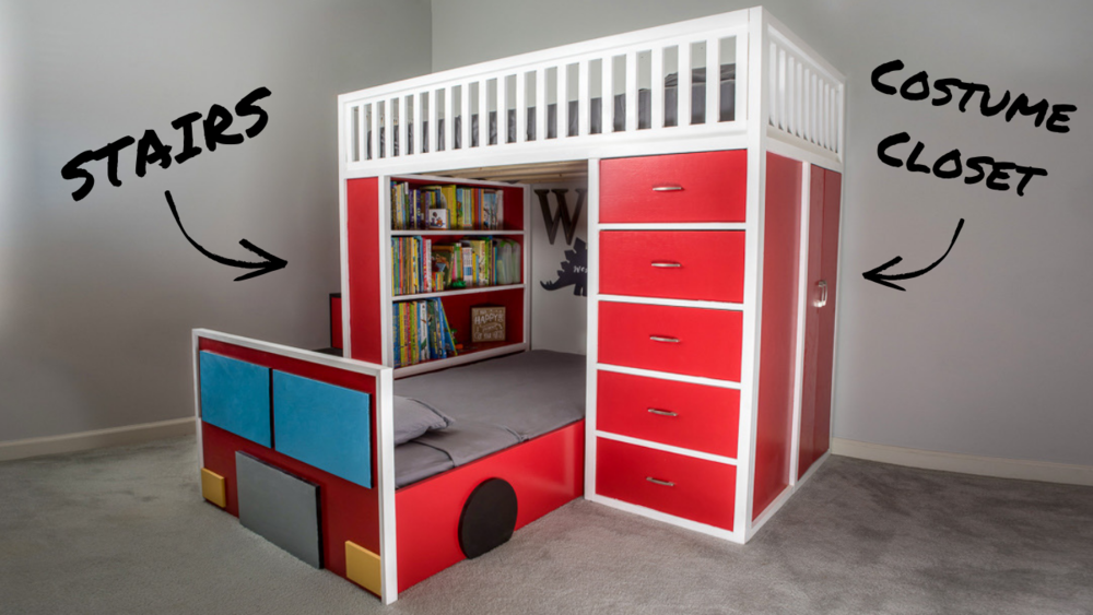 Fire Truck Bunk Bed Youcanmakethistoo, Fire Truck Bunk Bed Plans