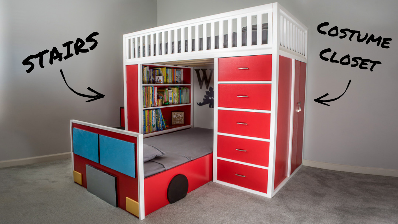 fire truck bunk bed