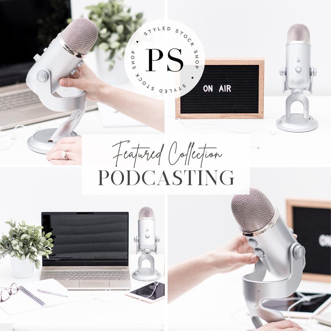 Are you launching a podcast?! 🎙️ This featured collection in the styled stock shop is for you then! Beautiful polished images ready to customize OR post as is! Check out the link in our profile to shop now! ✨