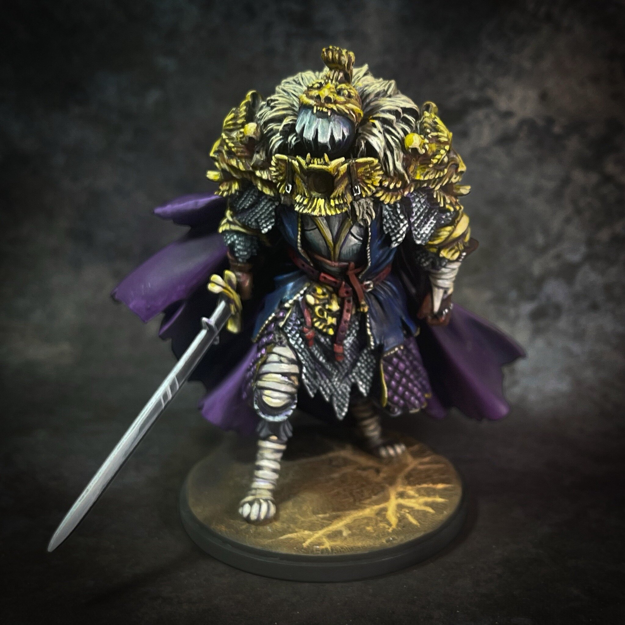 Black Knight from @kingdomdeath this is the first time I&rsquo;ve painted this model using Non-Metallic Metal! I feel pretty happy with it! #kingdomdeath #blackknight #shoshiesminis #miniaturepainting