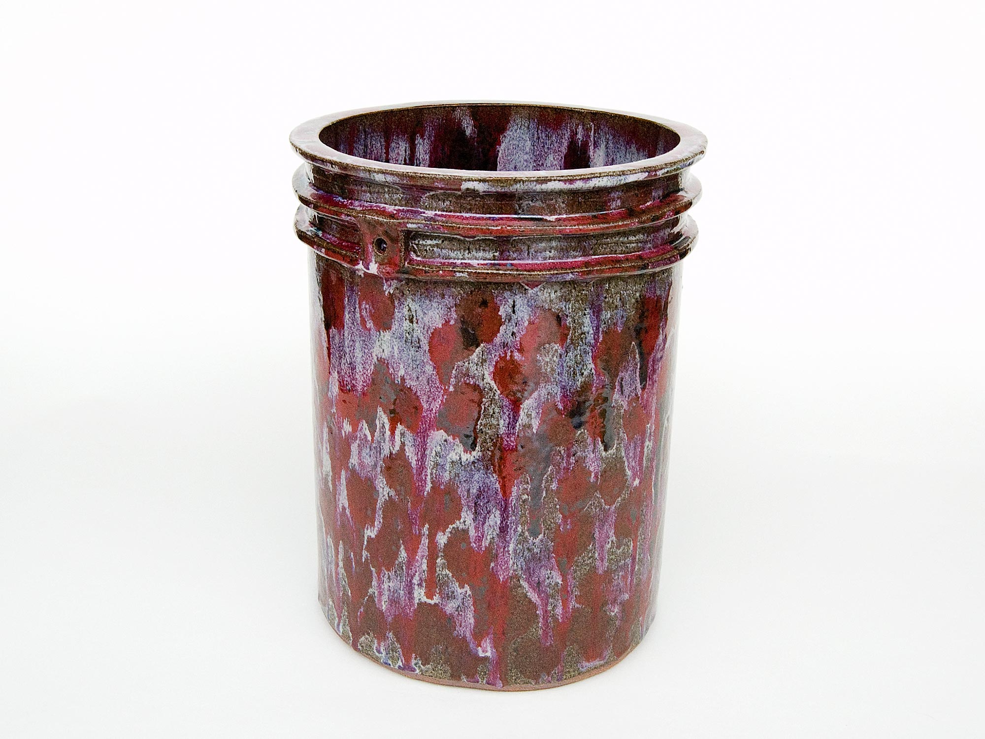 2 Gallon Bucket with Jomon Decoration - teal — Matt Merkel Hess