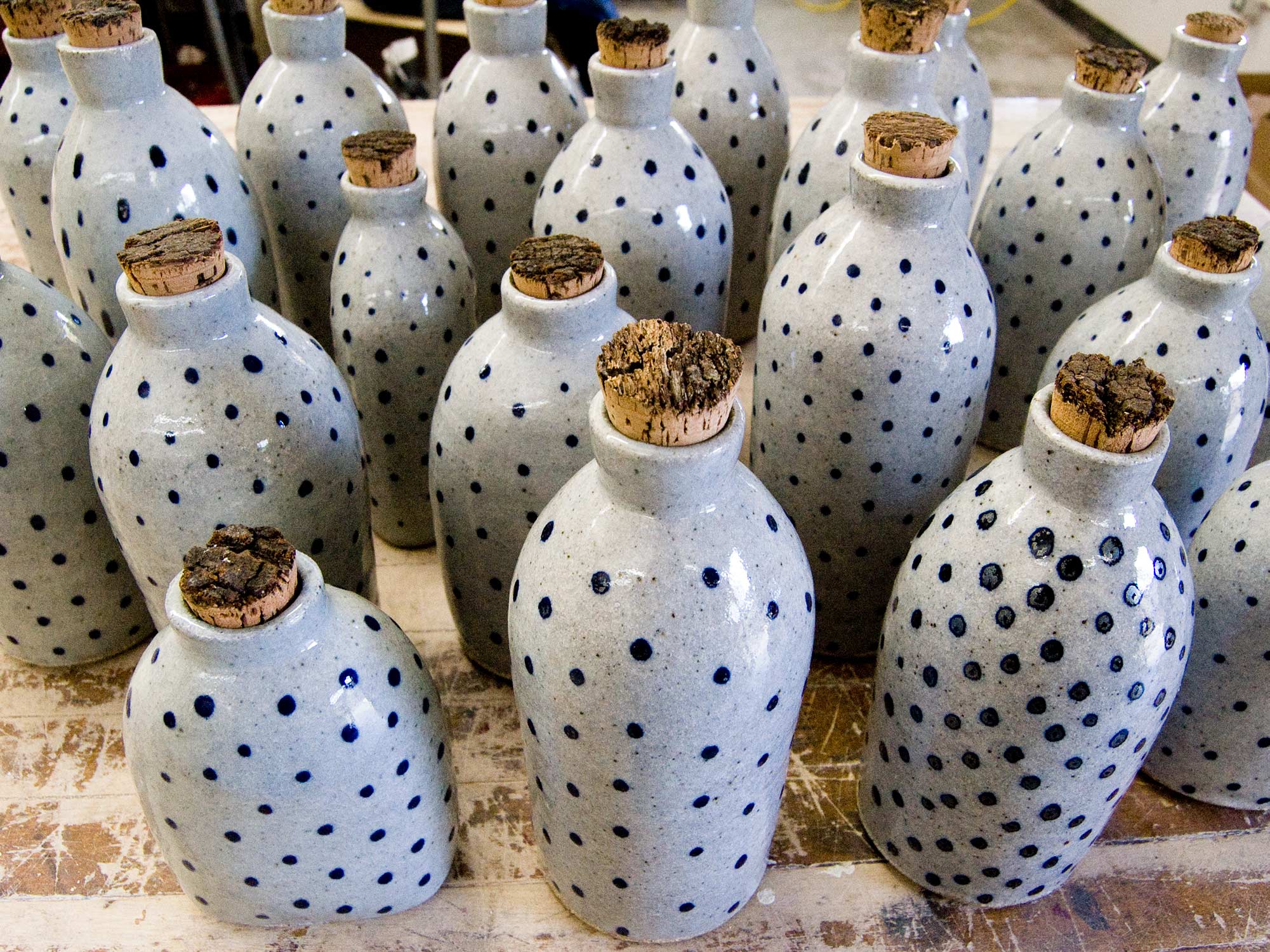  MerkelWare Whiskey Bottles, stoneware, 2010 