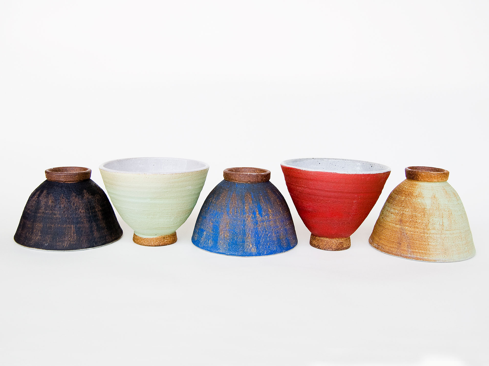  Footed bowls, stoneware, 2013 