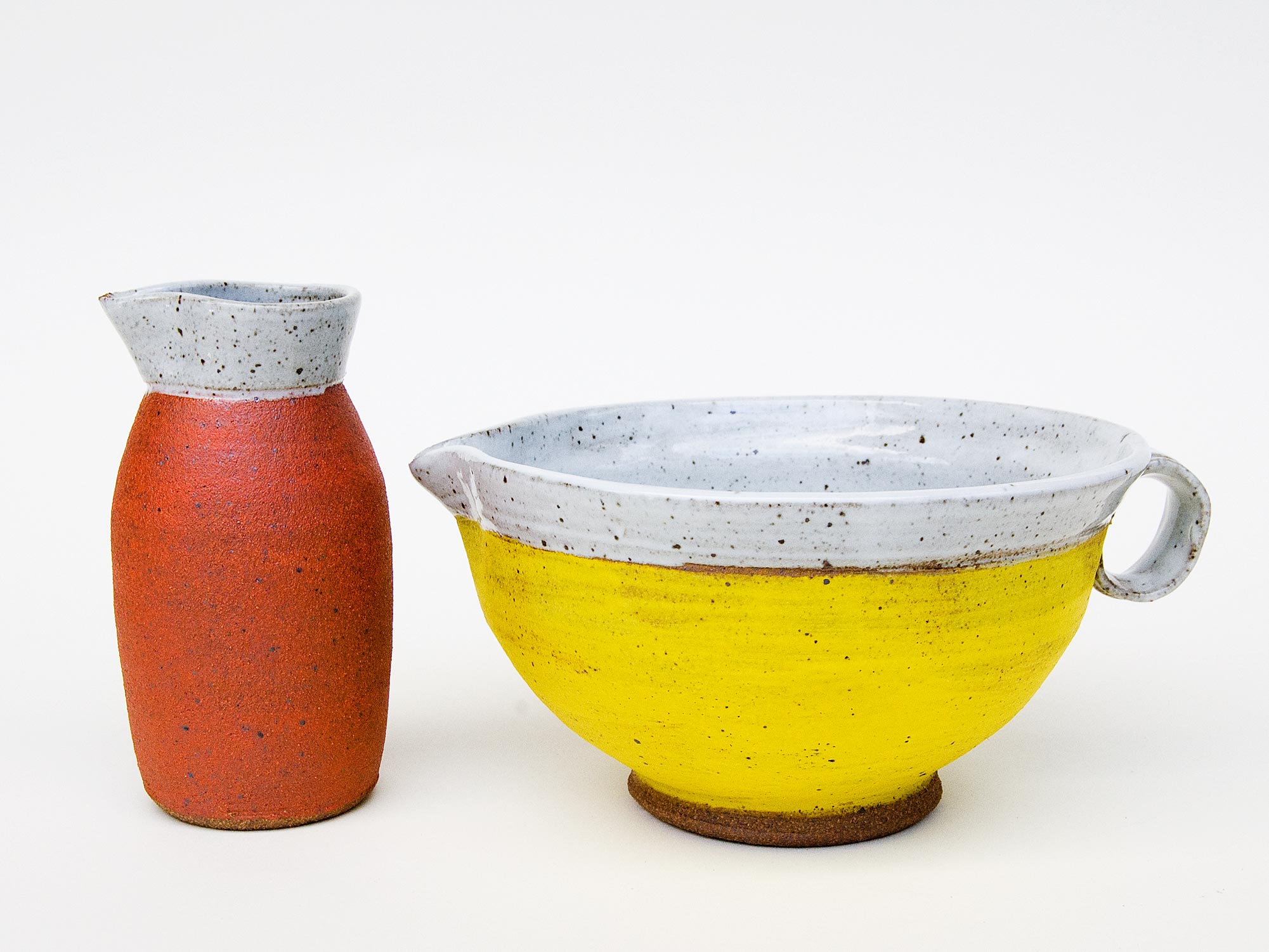  Small pitcher and batter bowl, stoneware, 2014 