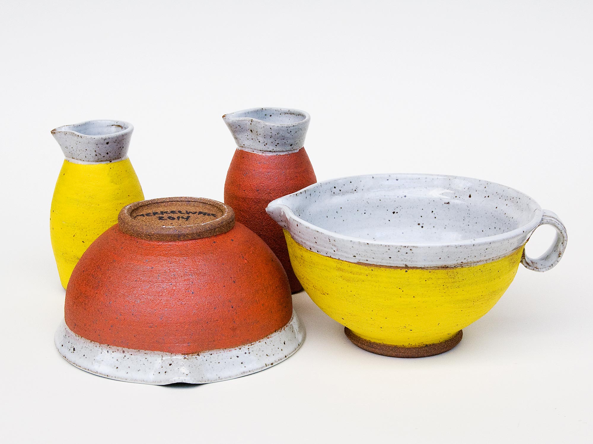  Small pitchers and batter bowls, stoneware, 2014 