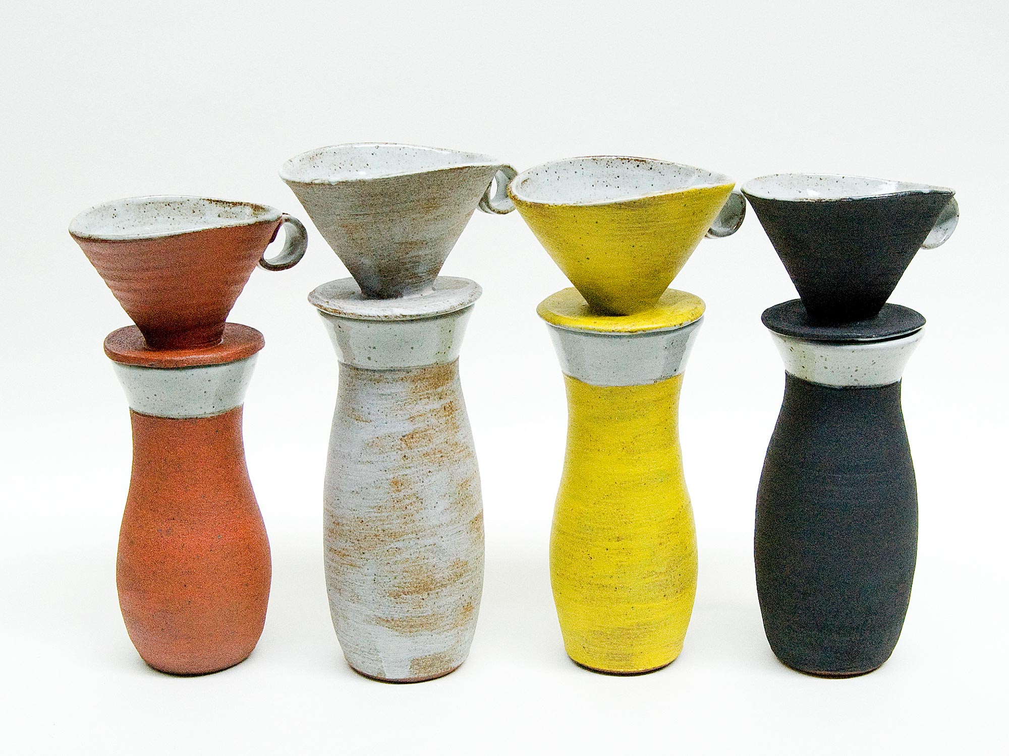  Coffee drippers and carafes, stoneware, 2014 