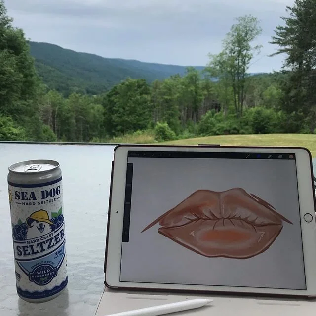 Work from home with a view! And a drink 🥂😂