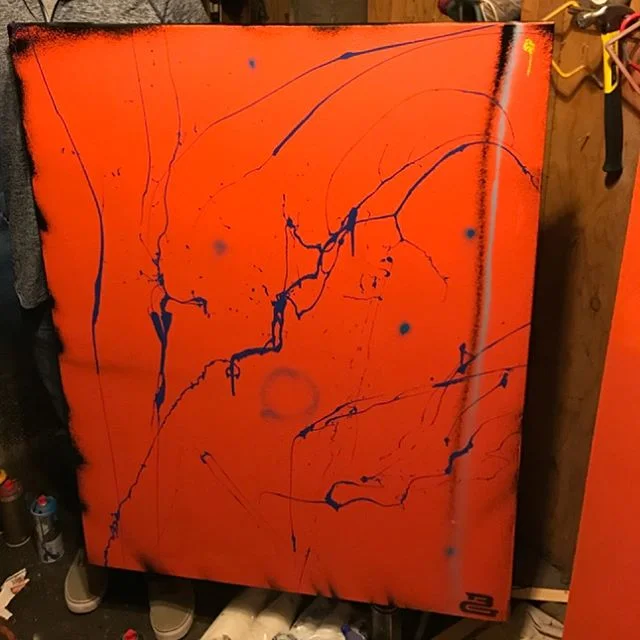 Fire Dragon Blue 🐉 @crazybrook @scottwbacon .
.
#ocean #youtube #likers #clouds #travelphotography #art #artist #artistsofinstagram #youtube #fire #🔥 #wanderlust #wanderlove #red #orange #blue #sandiego #youtuber #abstractart #abstractpainting #abs