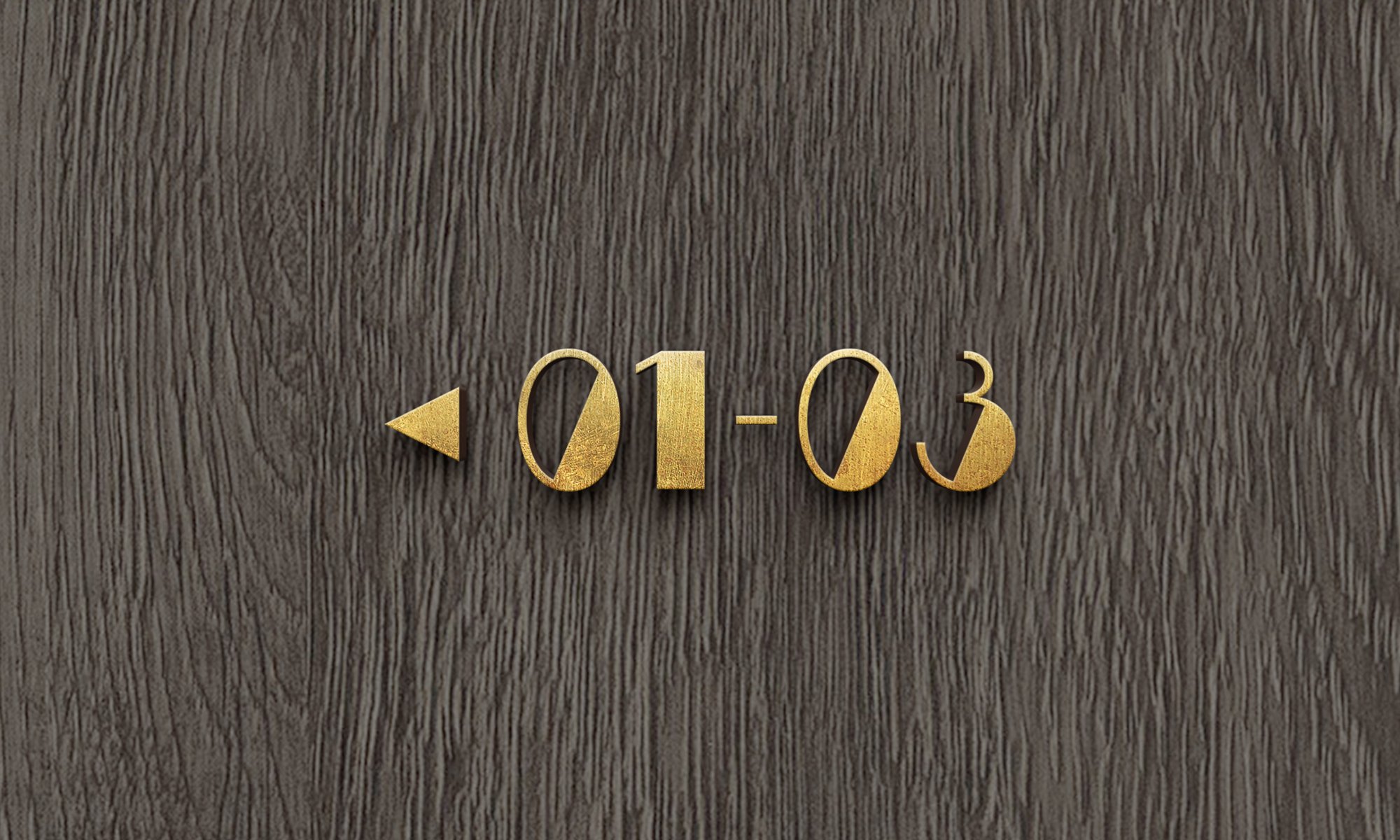 Brass Guest Room Directional Signage