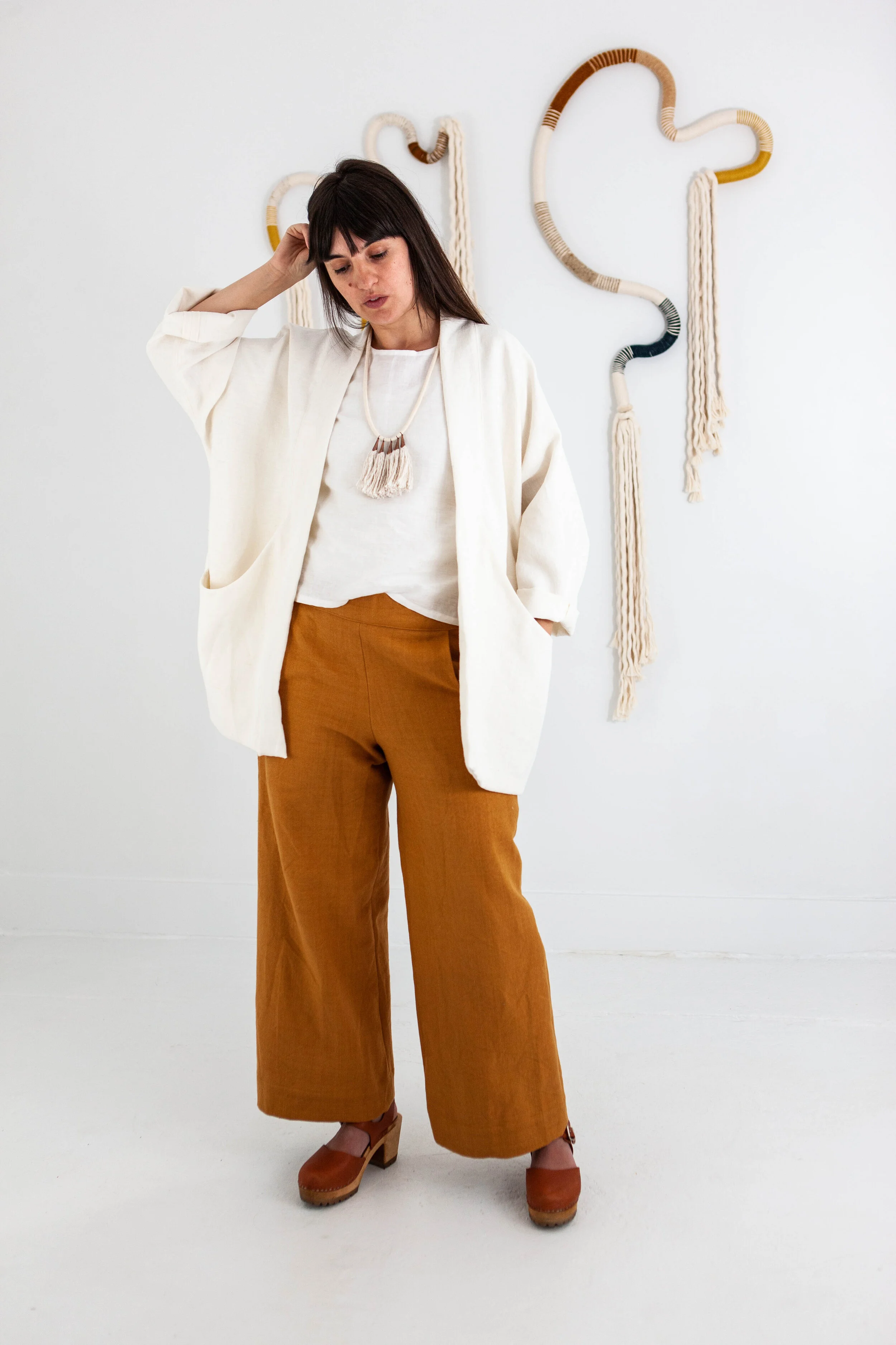  Kimono Jacket in Natural Linen