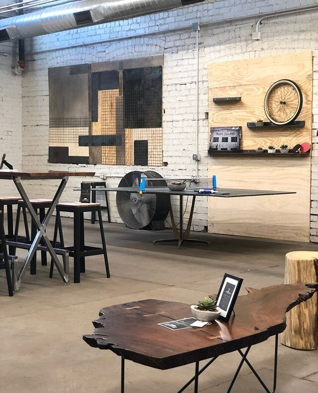 New retail shelves are up for the extra coffee shop space! If you're in the area, pop on down to Iron + Grain Coffee House. They are so excited to begin hosting indoors again tomorrow! 🖤⁠
.⁠
.⁠
#quadcities #makeithere #architects #handmade #architec