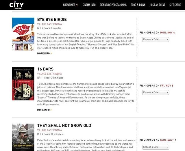 New York!! Advanced tix are now available for NYC screenings at @villageeastcinema in Manhattan starting 11/8!  link to tickets on our website in bio. 
#16barsthefilm #nyc #nycfilm #theatricalrelease #docnyc #documentary #musicdocumentary #indiedoc #