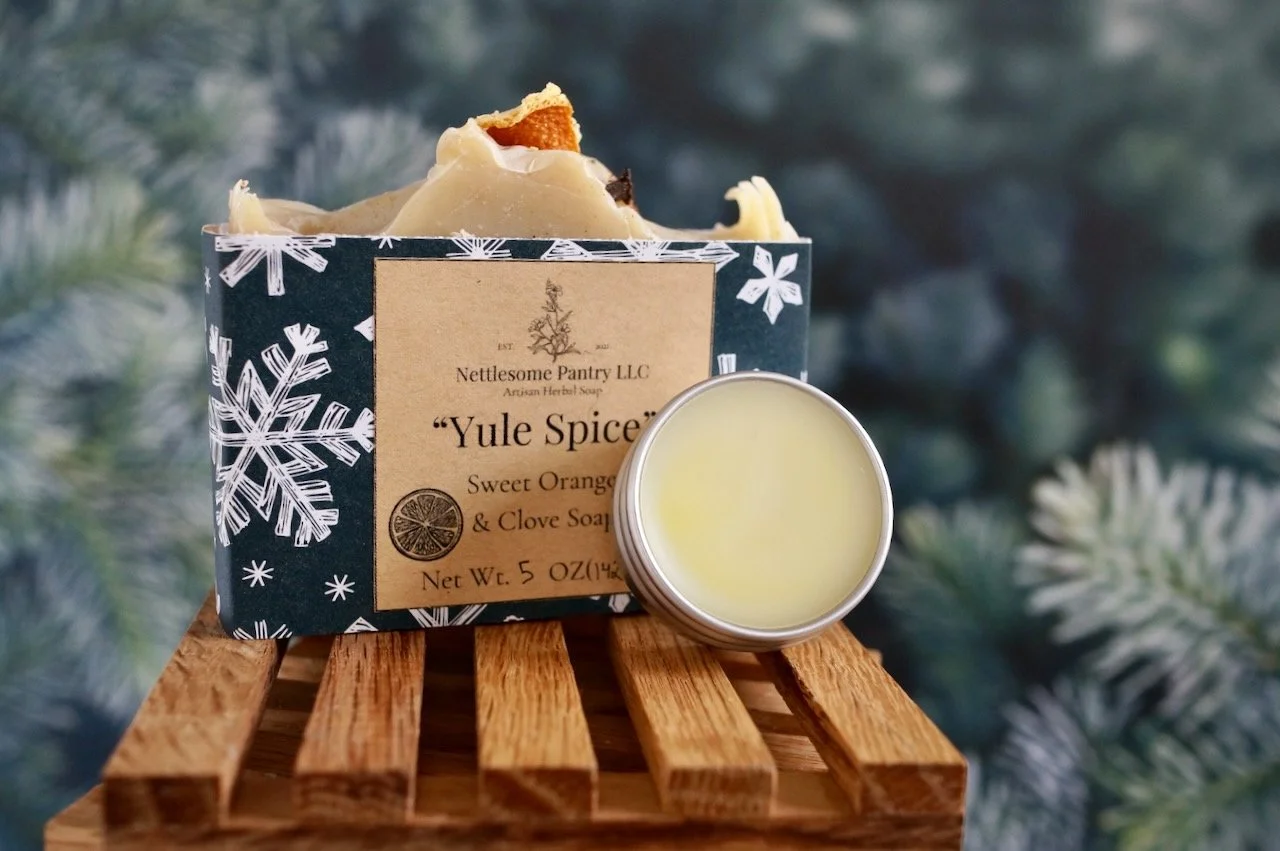 herbalist stocking stuffer sweet orange and clove soap and lip balm