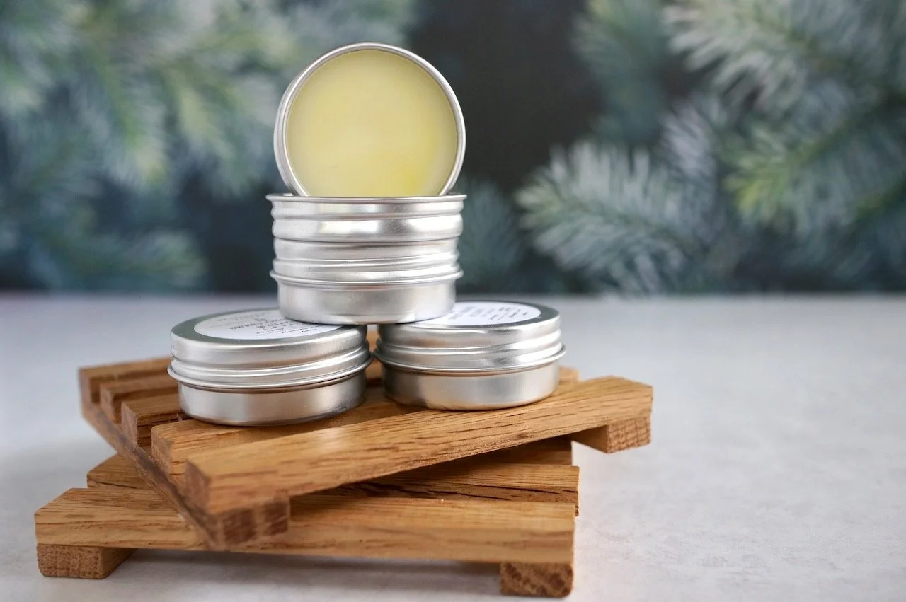 Shea butter lip balm with real peppermint