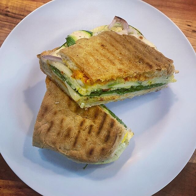 6/24 specials 
Soups: Creamy Tomato and Chicken Enchilada 
Quiche: Spinach, Pesto, Broccoli, Cauliflower, and White Cheddar 
Veggie Panini w/ roasted red pepper, yellow squash, zucchini, spinach provolone and roasted red pepper aioli 
Black Bean and 