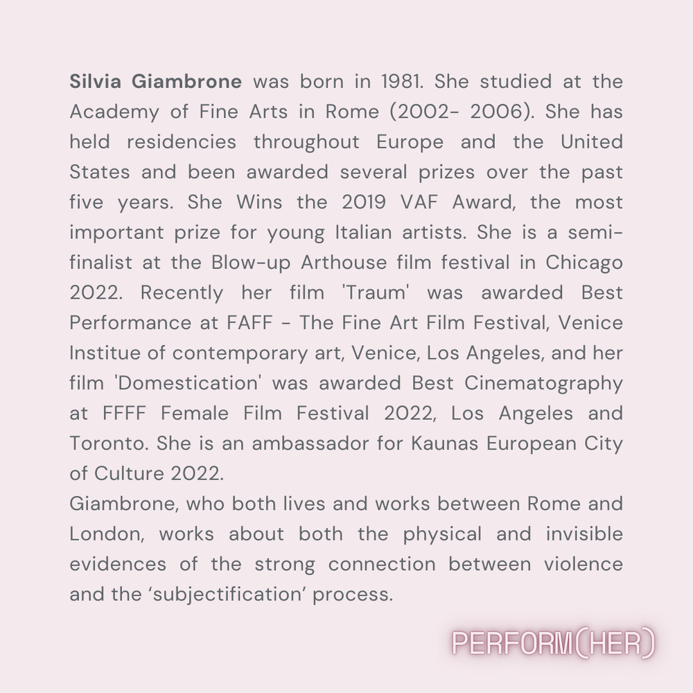 PERFORM(HER) — DOMUS artist residency