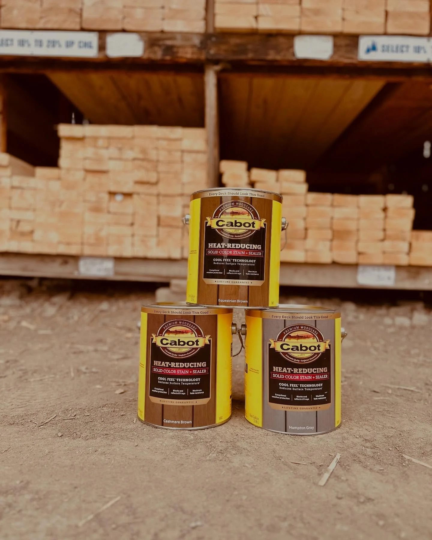 New product Thursday!
Cabot has already been our long-time best selling stain and for a good reason: it&rsquo;s just a solid bang-for-your-buck. Come try out their new Cool Feel Technology. It&rsquo;s the same great product but with your pet&rsquo;s,