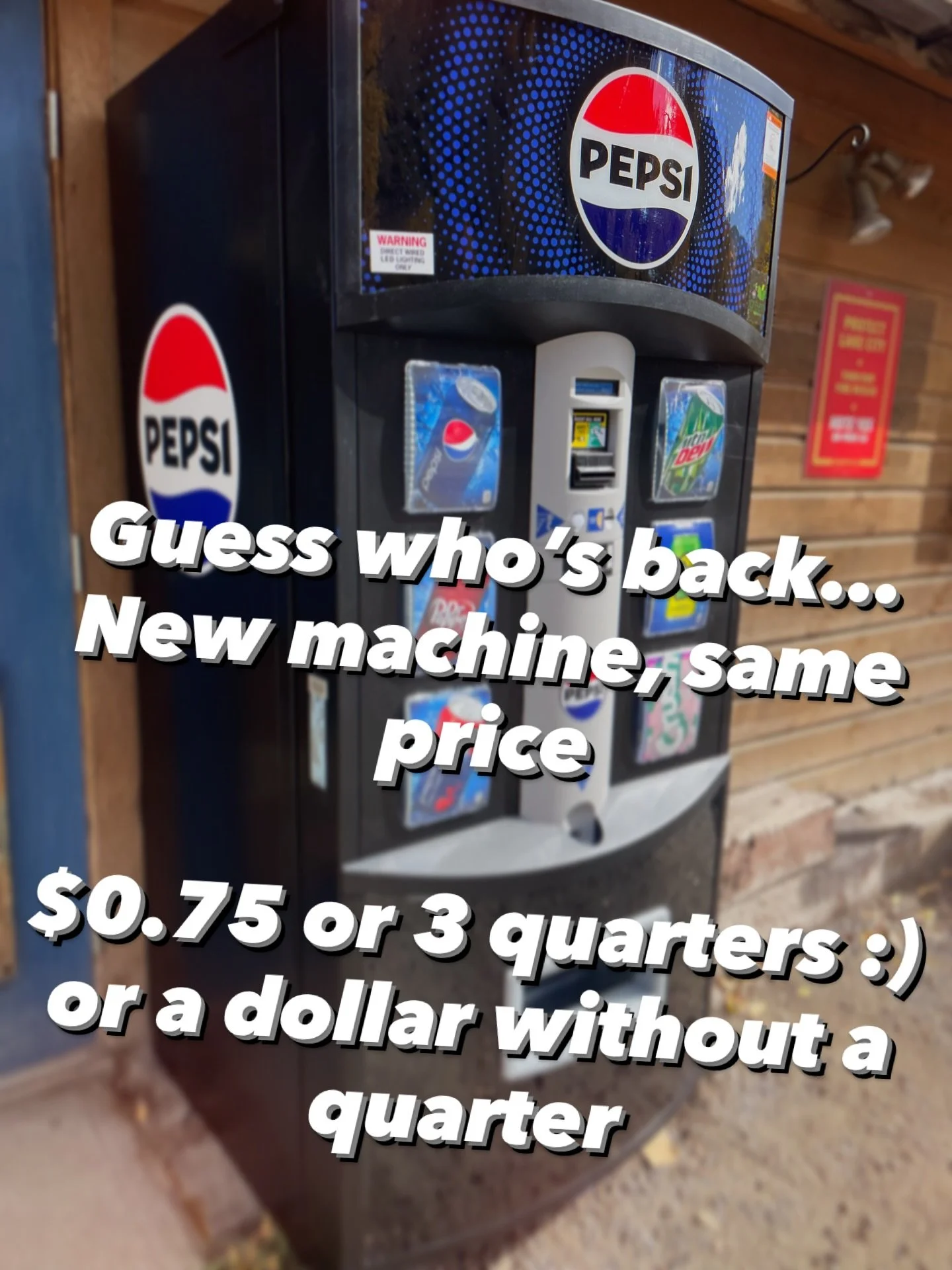 🎉 The new soda machine has officially joined the team &mdash; and it actually works! 😎💥 75&cent; gets you cold, bubbly happiness (and yes, it does give change). Come test it before it realizes it&rsquo;s in a hardware store. 🥤🔩