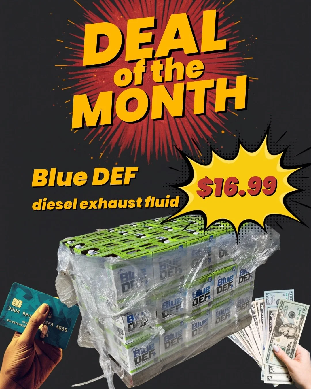 🔥 DEAL OF THE MONTH 🔥
Keep your diesel running clean without emptying your wallet! 🚛💨
For a limited time, grab a jug of BlueDEF for just $16.99. Whether you&rsquo;re hauling a heavy load or just keeping up with regular maintenance, now is the per