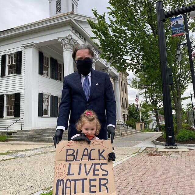 In front of the historic Putnam County Court House or protest have taken place for over 200 years With my daughter Elizabeth Marie Whipple