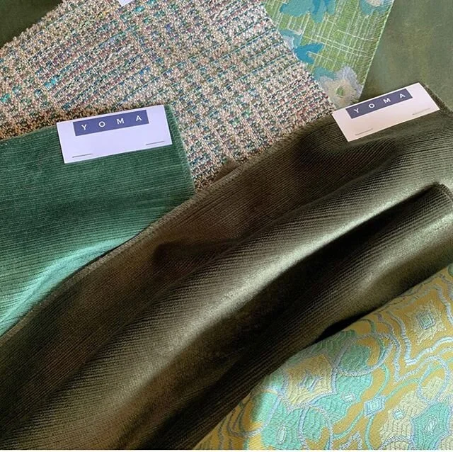 Beautiful green from @yomatextiles available through @theflemminggroup #losangeles #losangelesinteriordesigner #top100interiordesigners #texture #santabarbara #fabric