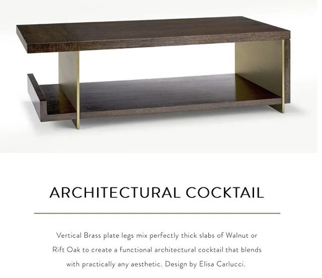 The Gia coffee table from @quintus_losangeles is clean and elegant!!! #furnishings #coffeetables #architectural