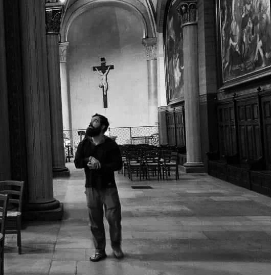Jonathan Clark in a cathedral