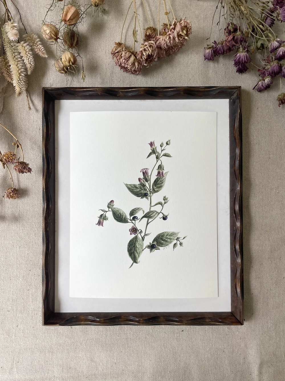 Belladonna Watercolor Art Print — Nature-Inspired Fine Art, Prints