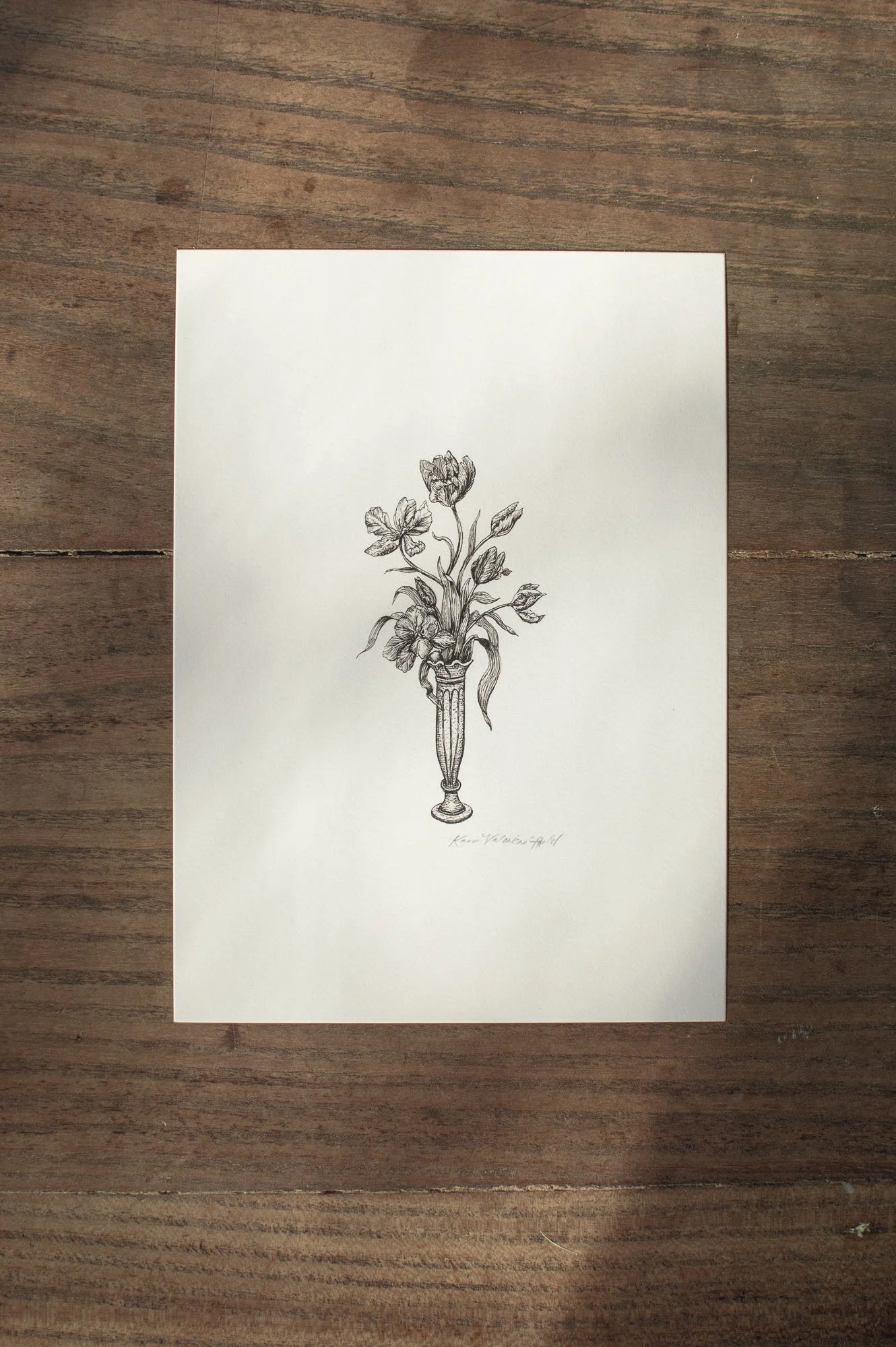 Tulips in Vase | Black and White Print | Kara Valentino Ffield.jpg