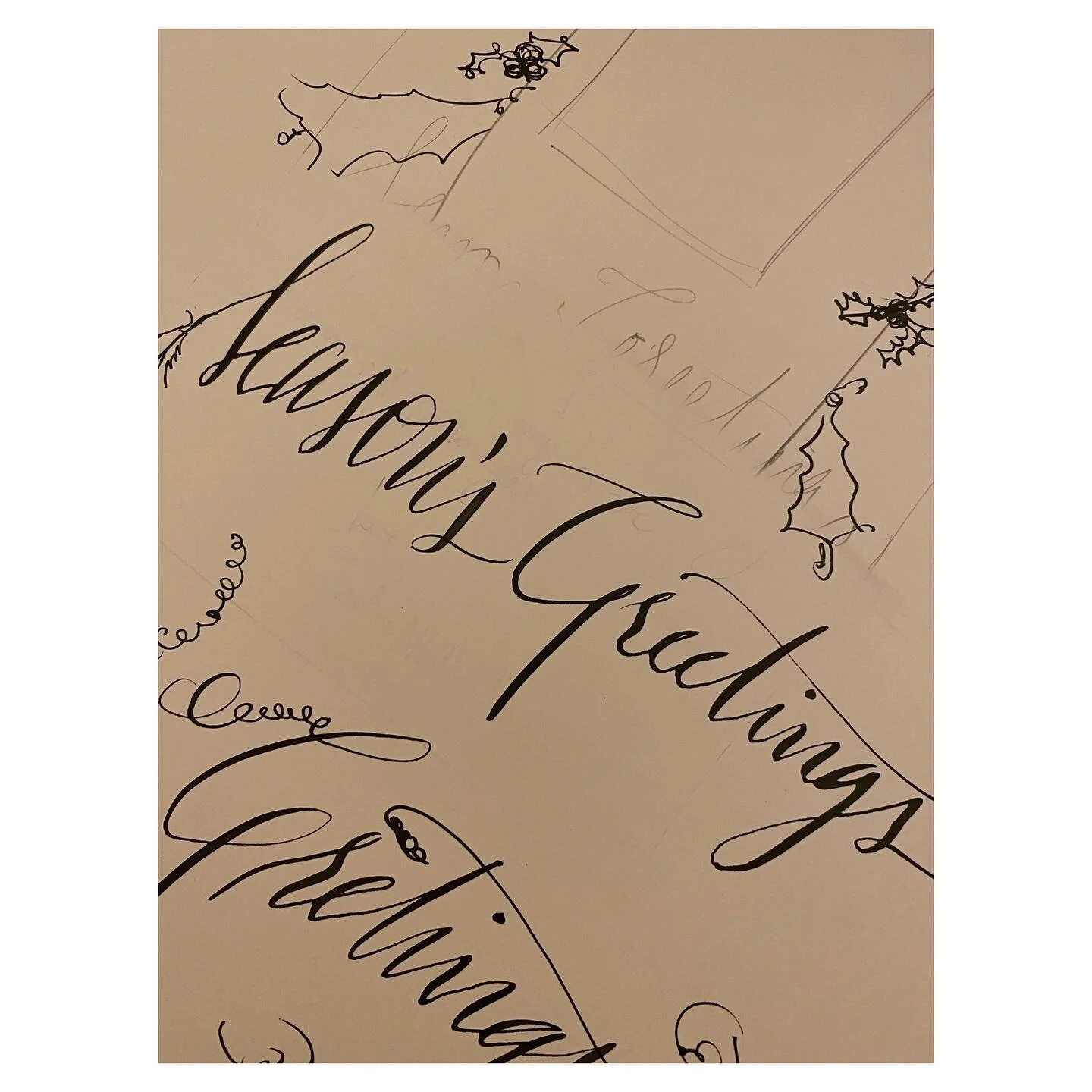 sketching. &lsquo;tis the season for unique gifts and thoughtful touches for intimate gatherings . all with a dash of whimsy 🦦 dm or email me to place orders for 

- custom notecard sets
- gift wrapping accessories 
- place cards
- letters from sant