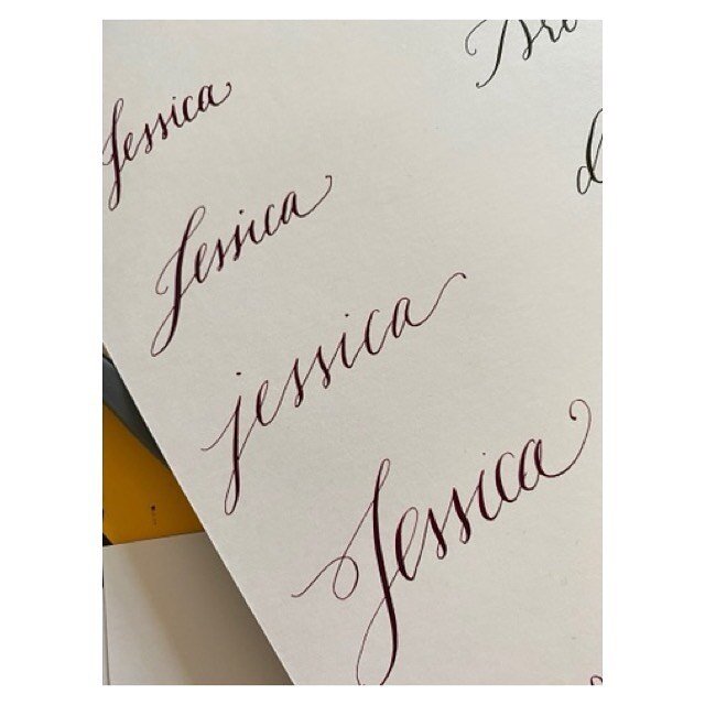 happy to be back twirling fonts and mixing inks 🖊&hearts;️