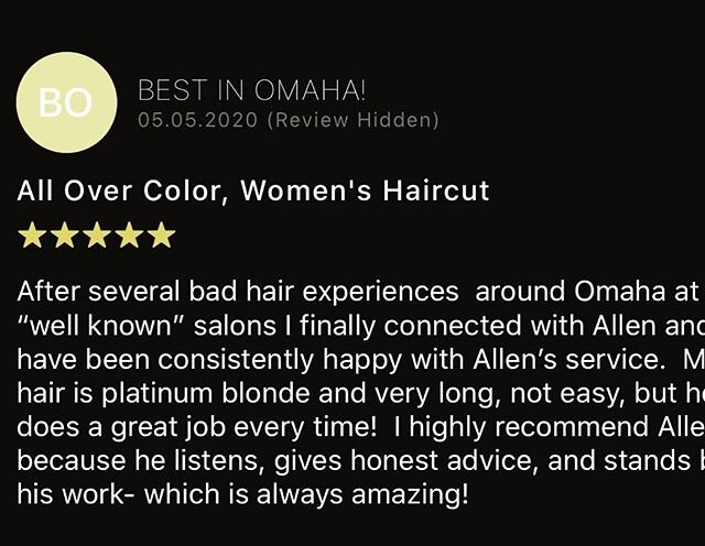 ⭐️⭐️⭐️⭐️⭐️ Client Review 
#omaha #omahahairstylist #omahahairsalon #solaomaha #dowhatyoulove #hairstylist #localbusiness #smallbusiness