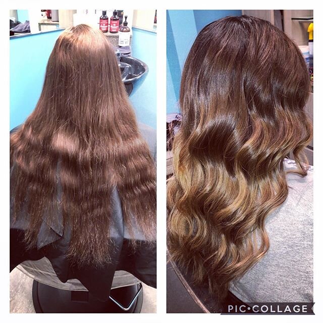 A warm summer melt. Before and after 🥰 
#hair #hairstylist #balayage #omaha #omahahairstylist #omahahair #localbusiness #smallbusiness #solasalons 
@solaomaha