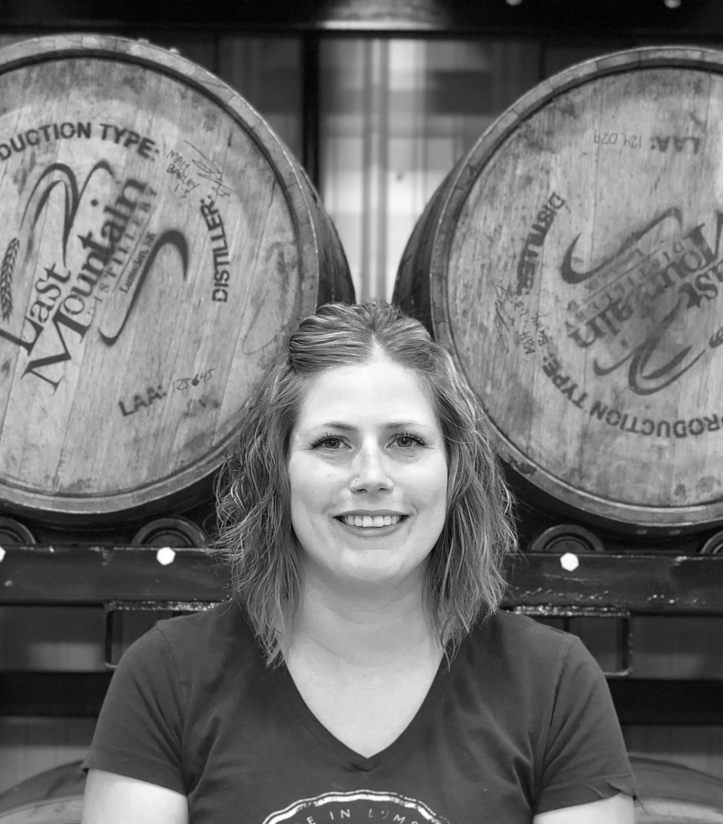 JEN G. - Bottling Manager Jen is a major animal lover here at Last Mountain. They have over 10 types of animals on their farm. Jen is never shy to get her hands dirty and likes to keep busy, so if she isn’t at work, she is either working around the acreage or off doing something with her family. Favourite LMD Drink: LMD Dill Pickle Vodka caesar