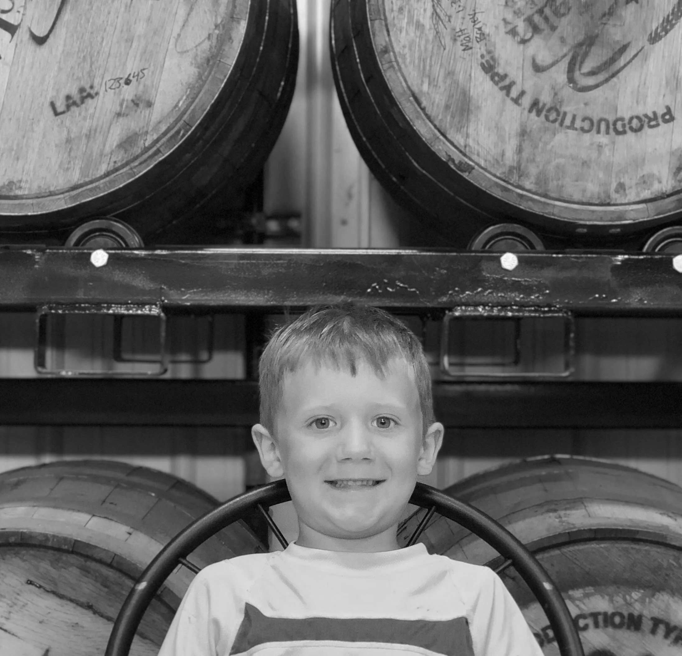 GRIFFIN SCHMIDT Griffin is the youngest Schmidt child and arrived the same year Last Mountain Distillery moved into their new building in 2013. He took his first steps at Last Mountain and can also be found on the bottling line occasionally in the summer months.