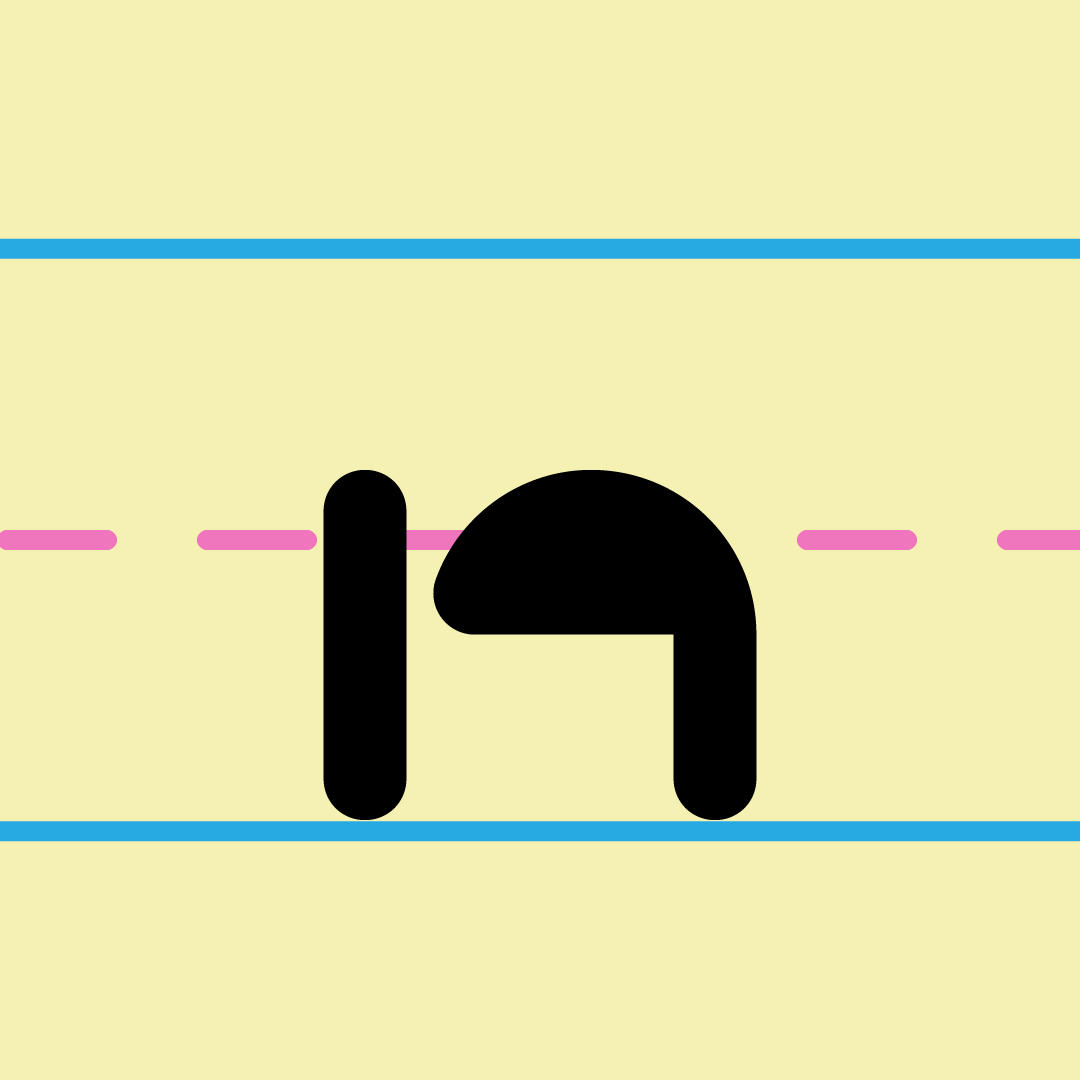  Earlychild Typeface Lowercase Letter N 