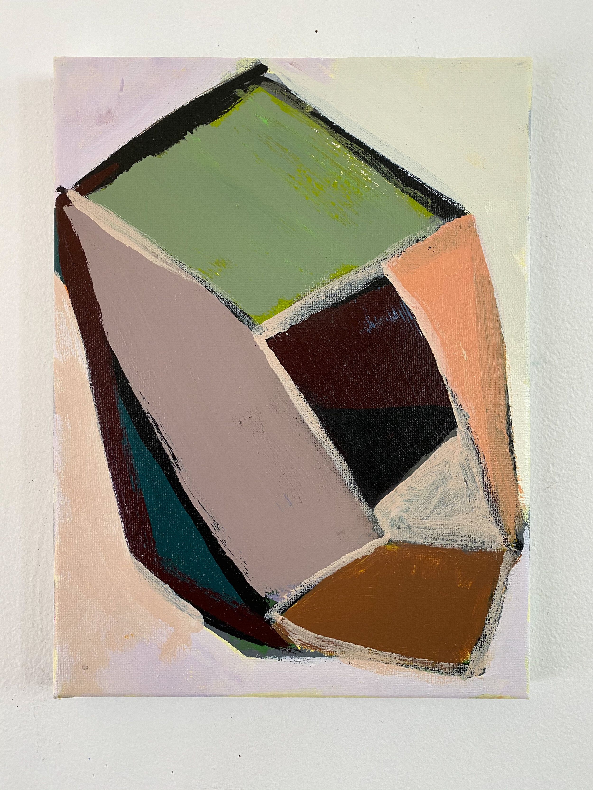 "Tiny Imperfect House", acrylic on canvas, 12" x 9" (30.48cm x 22.86cm)
